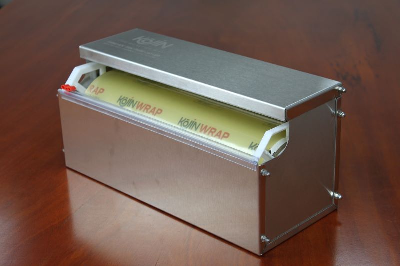 Stainless steel food wrap dispenser