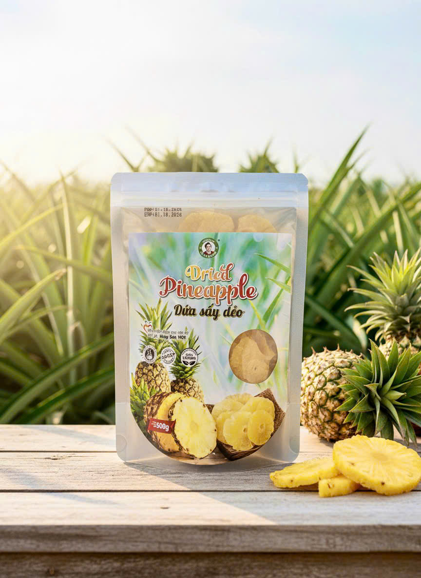Soft dried pineapple