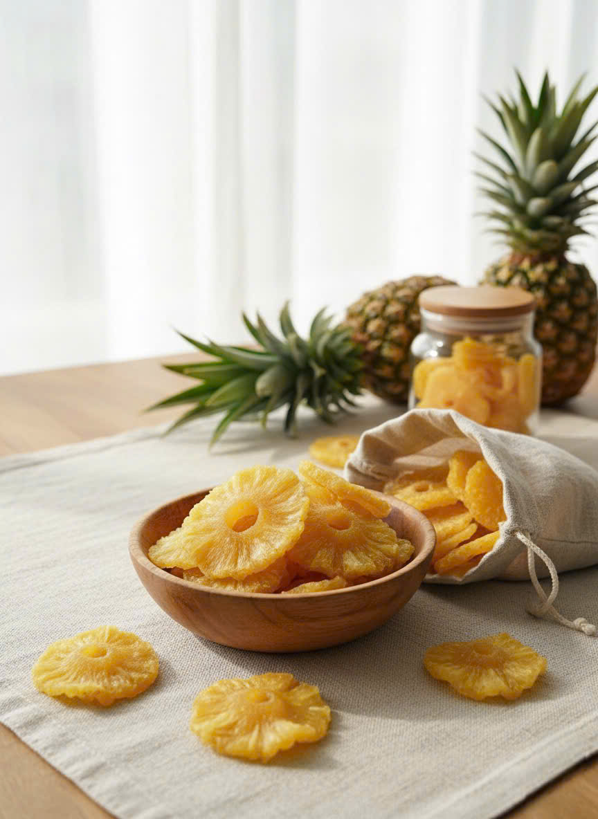Soft dried pineapple processing