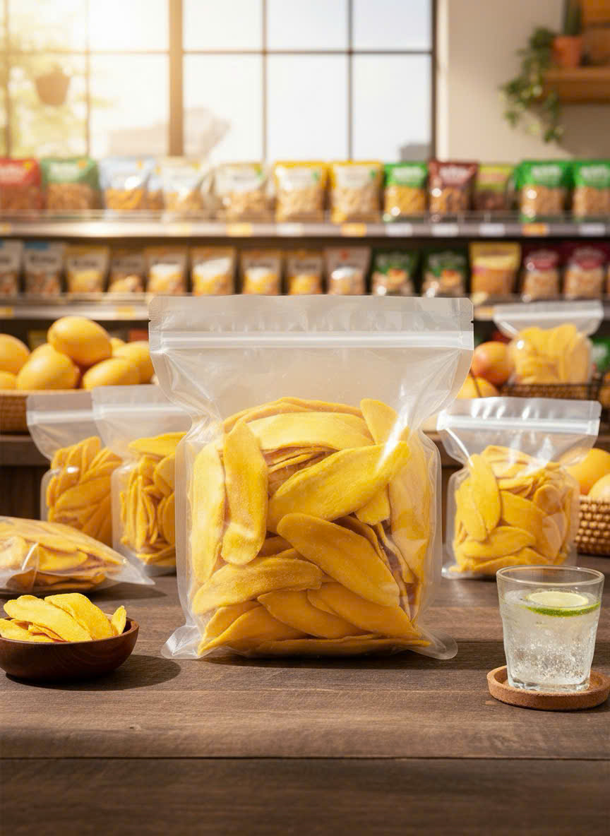 Soft dried mango processing