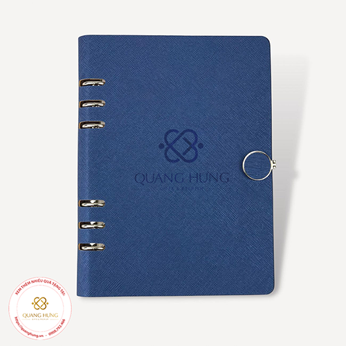 Leather notebooks with company logo