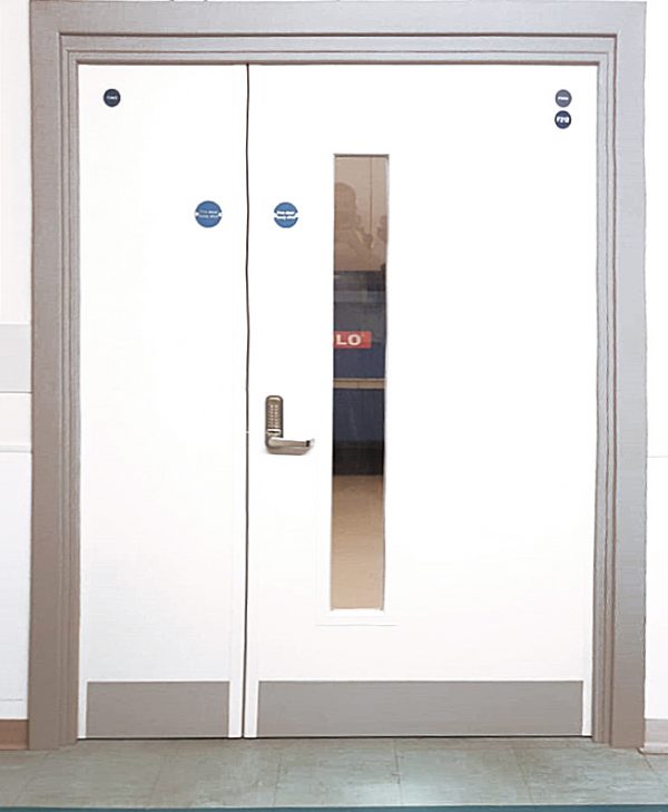 Fire-rated door for hospital