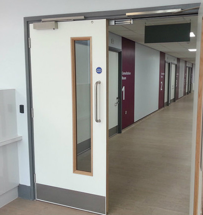 Fire-rated door for hospital