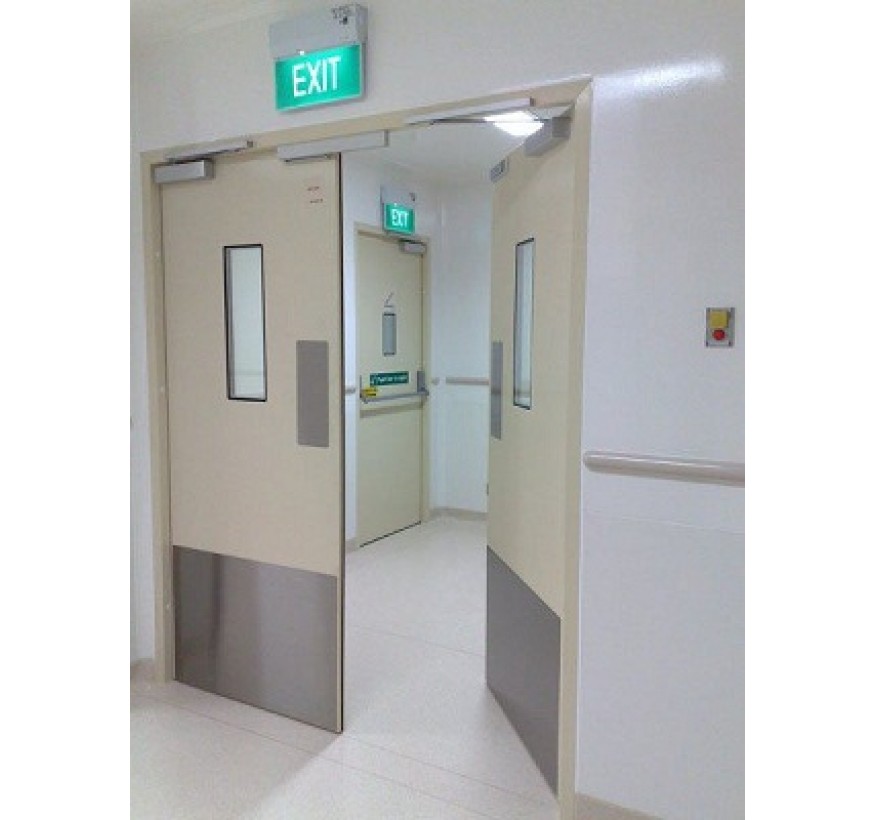 Fire-rated door for hospital