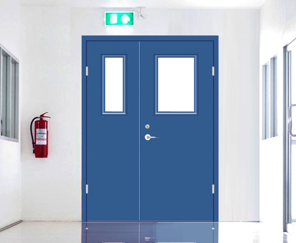 Fire-rated door for apartment building