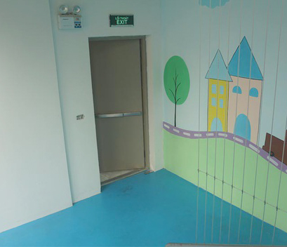 Fire-rated door for school