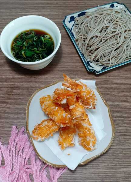 Zaru soba and Ebi Furai