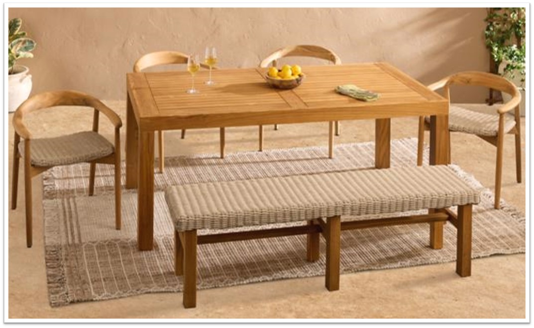 Wooden dining table