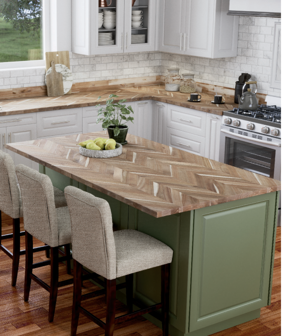 Wooden dining room table and chair