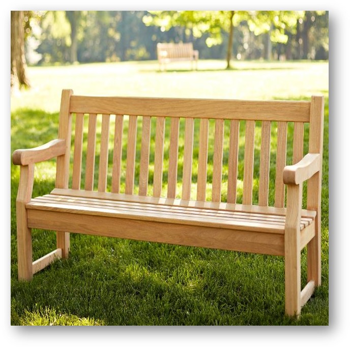 Wooden bench