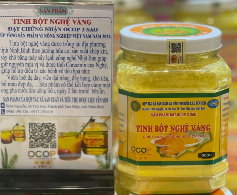 Yellow turmeric starch