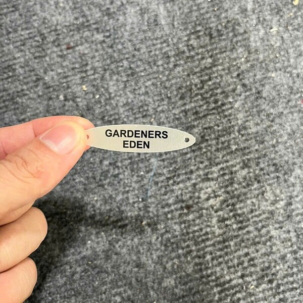 Aluminum furniture labels