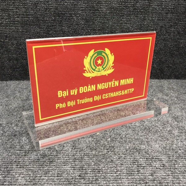 Acrylic nameplate holders