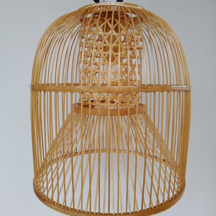 Bamboo and rattan lamp