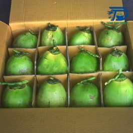 Whole green coconut