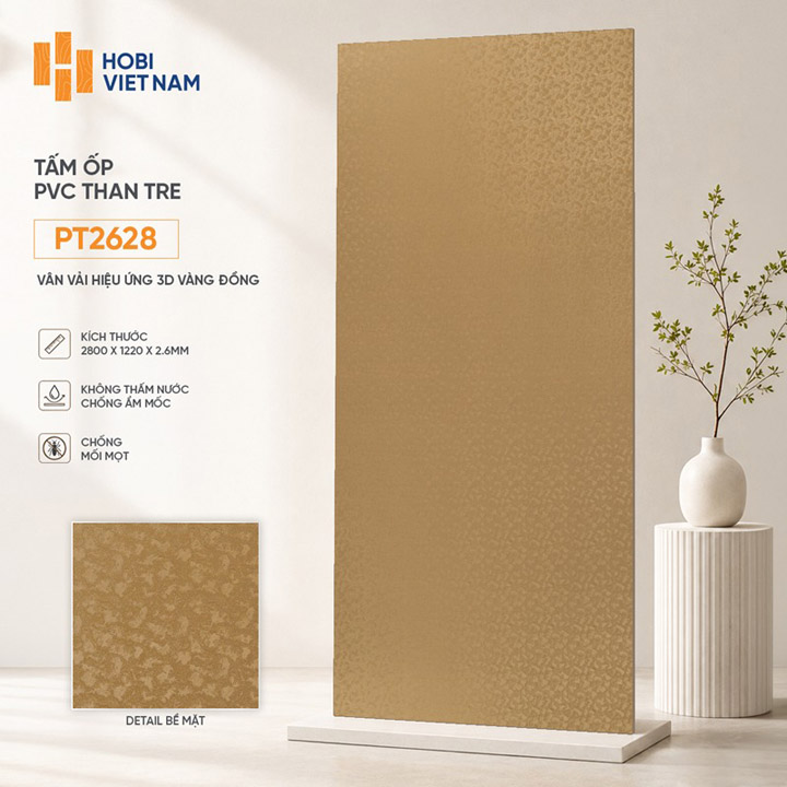 Hobi PT2628 Bamboo Charcoal PVC Cladding Panel