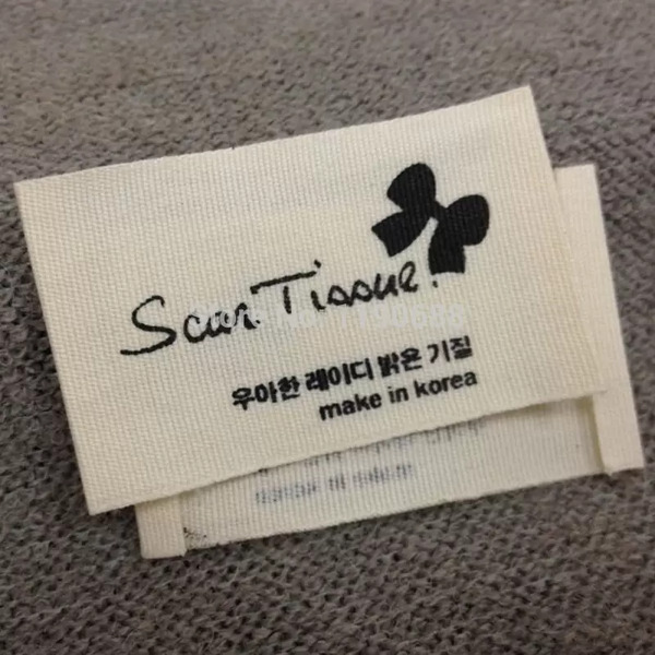 Printed cotton labels