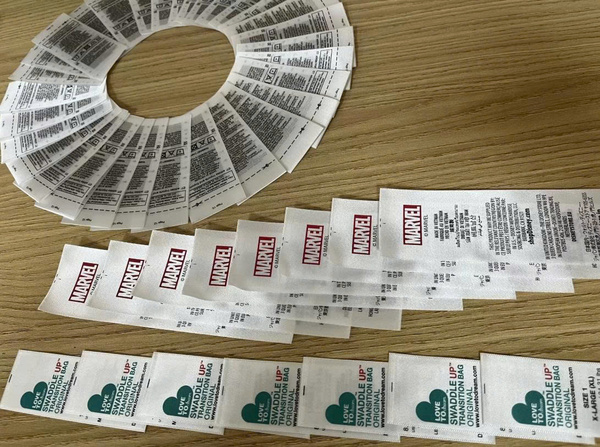 Printed clothing labels