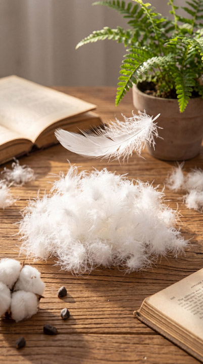 White feather filling
