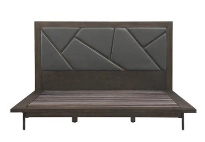 Cross queen bed oak