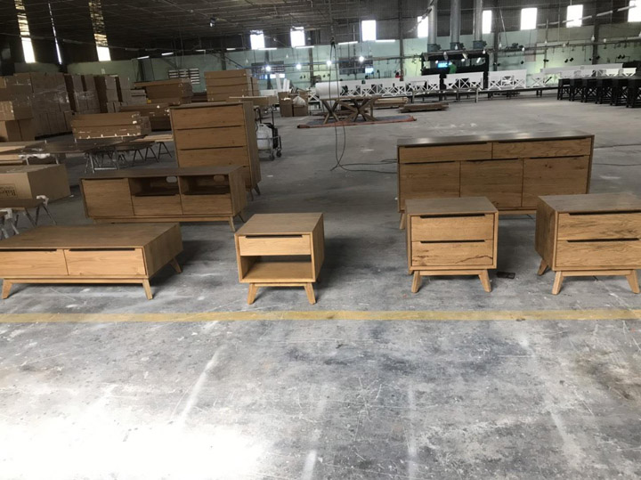 Wooden furniture cabinet set