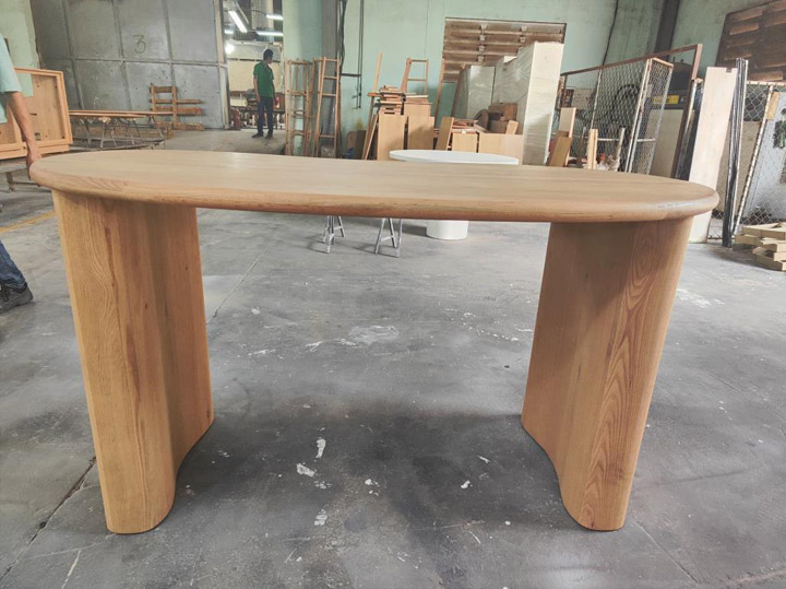 Solid wood desk