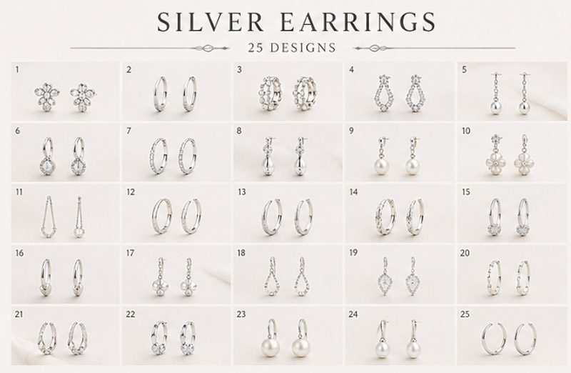 Silver earrings