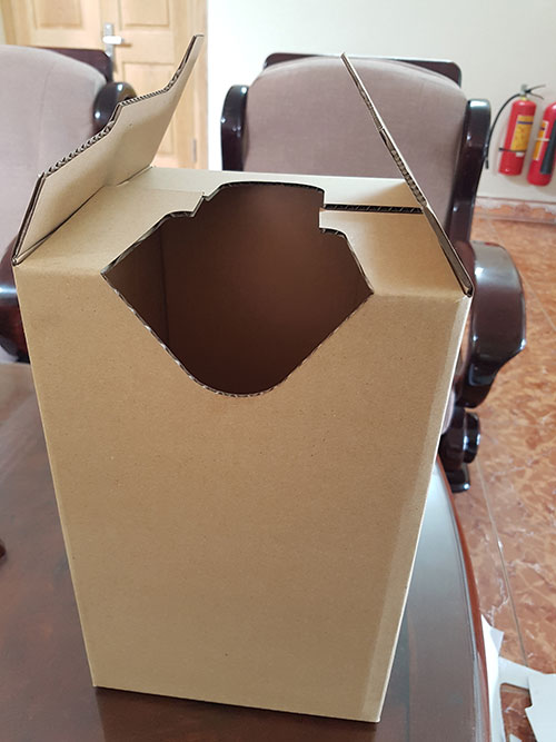 Hand hole die-cut box