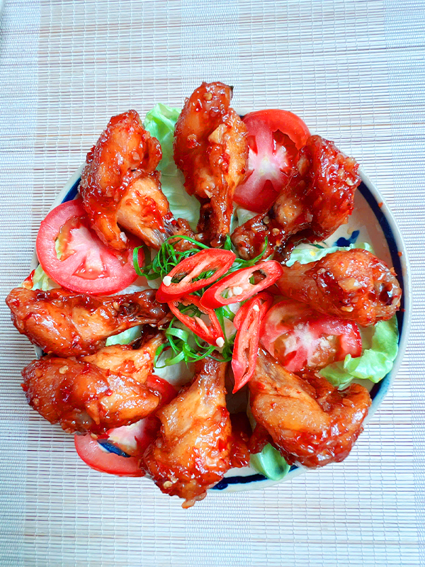 Savory caramelized chicken