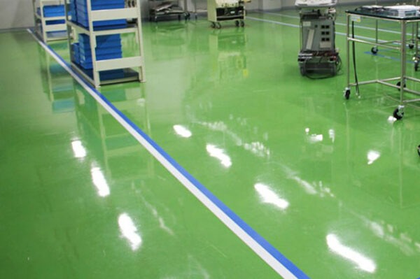 Anti-static epoxy coating application