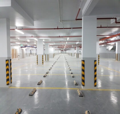 Basement floor epoxy coating application