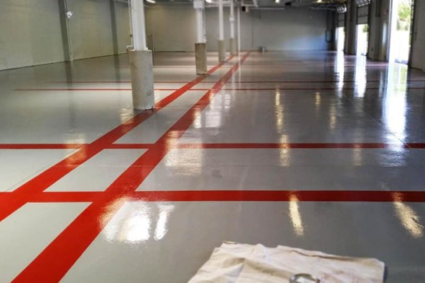Abrasion-resistant epoxy coating application