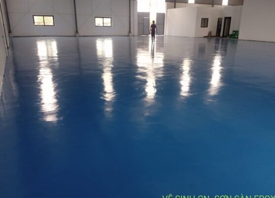 Factory floor epoxy application