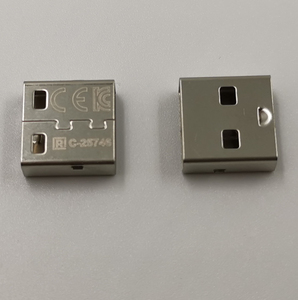 USB A SUS316 housing with laser-engraved pattern