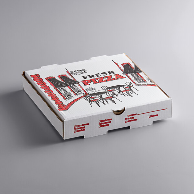 7x7x2 White corrugated pizza box bulk pack