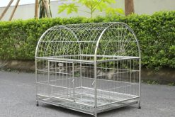 Dome top stainless steel pet cage