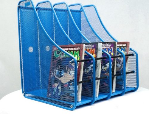 4-compartment powder-coated file holder