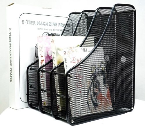 Standing powder-coated file holder