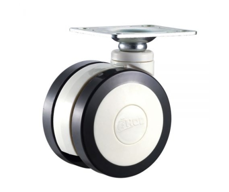 Twin-wheel medical casters