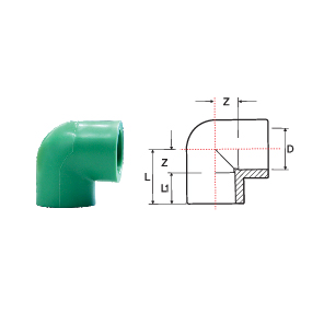 45-degree PPR elbow