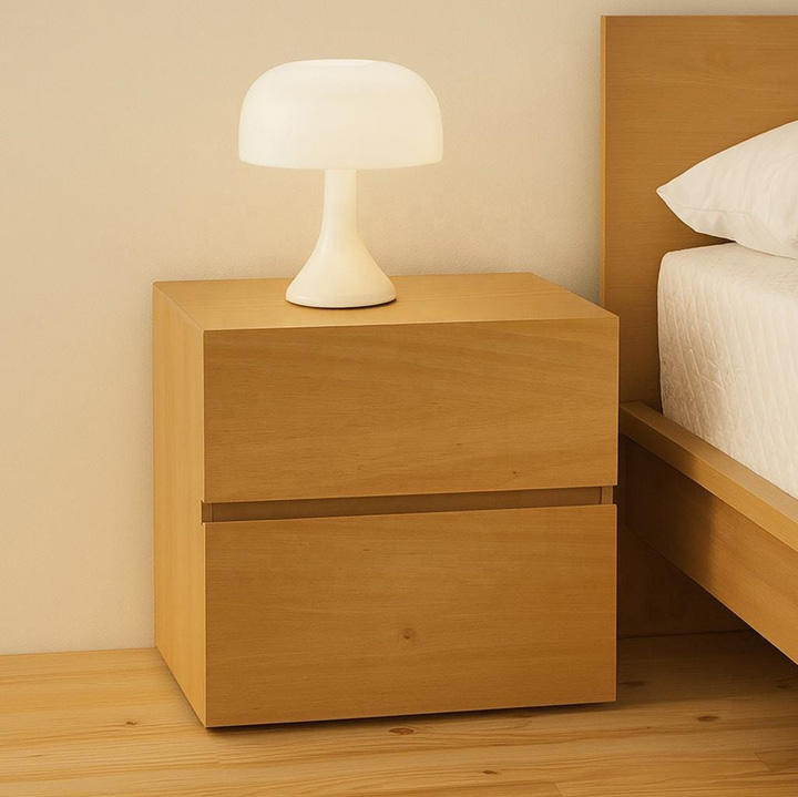 Rubberwood nightstand