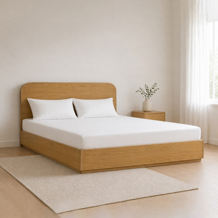 Wooden bed frame
