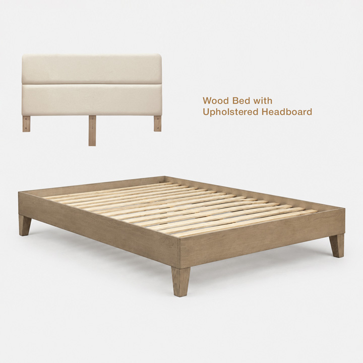 Wooden bed frame