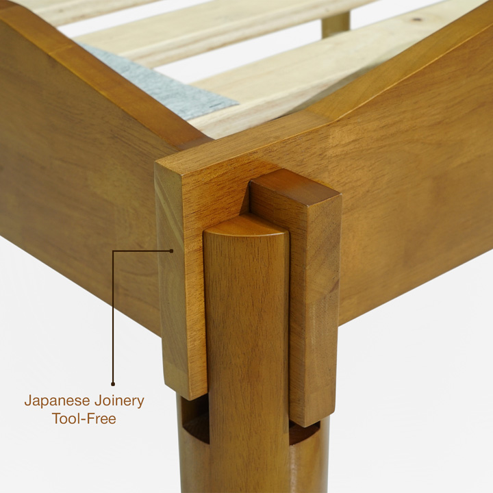 Wooden bed frame