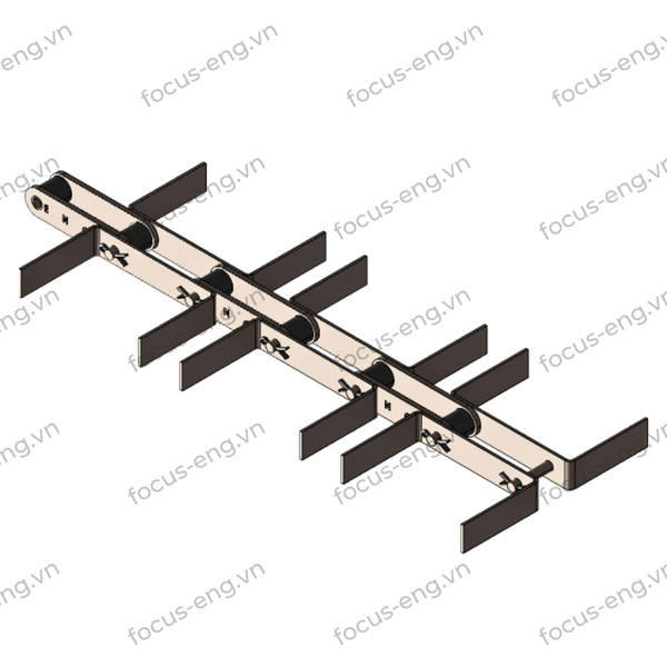 Roller chains, scraper chains