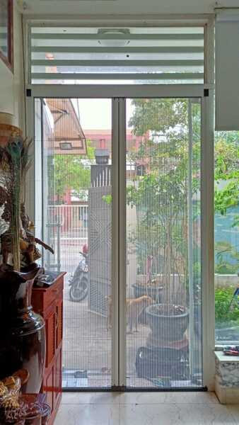 Transparent PE folding screen door