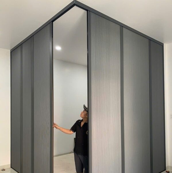 L-shaped foldable air conditioner partitions