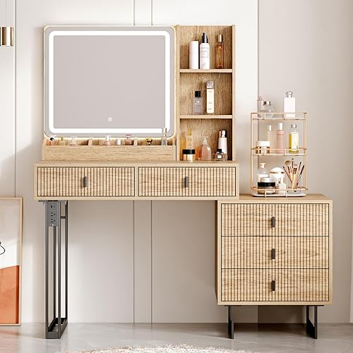 Retractable Makeup Table Sliding Drawers