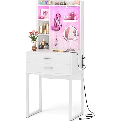 Small Makeup Vanity with Hutch