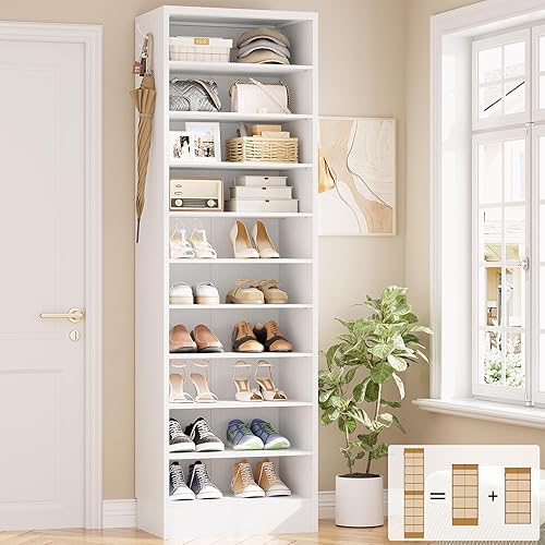 10-Tier Narrow Vertical Shoe Rack